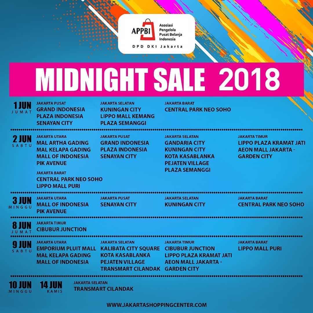 Sudah dapat THR, catat jadwal lengkap midnight sale 2018